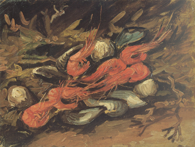 Vincent Van Gogh Still life wtih Mussels and Shrimps (nn04)